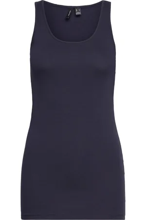 VERO MODA Vmmaxi My Soft Long Tank Top Noos Tops T-shirts & Tops Sleeveless Black