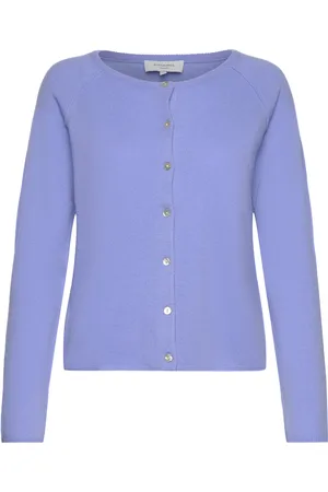 Rosemunde Rwlaica Ls O-Neck Raglan Cardigan Tops Knitwear Cardigans Blue