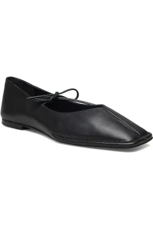 ALOHAS Sway Vanilla Leather Ballet Flats Ballerinat Black