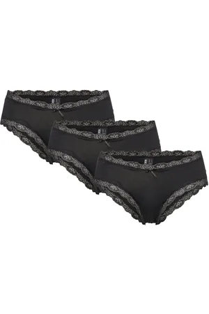 Pieces® Pcnola Low Cut Hipster 3-Pack Noos Bc Alushousut Brief Tangat Black