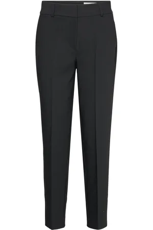 SELECTED Slfrita-Ria Mw Cropped Pant Fd Noos Bottoms Trousers Chinos Black