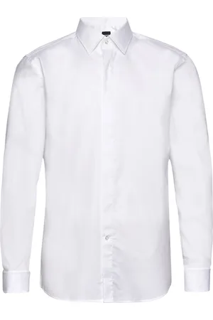 HUGO BOSS H-Hank-Tux1-Dc-224 Tops Shirts Tuxedo Shirts White