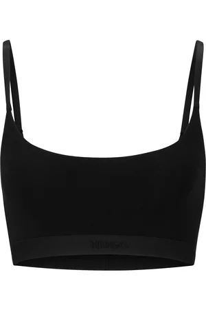 HUGO BOSS Twin Bralette Pure Lingerie Bras & Tops Soft Bras Tank Top Bras Black