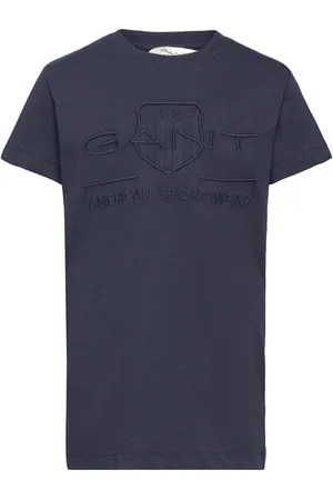 GANT Tonal As Ss T-Shirt Tops T-shirts Short-sleeved Navy