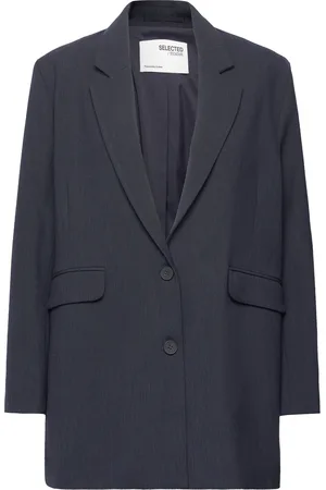 SELECTED Slfrita Ls Relaxed Blazer D Sap Mel Noos Blazers Single Breasted Blazers Navy
