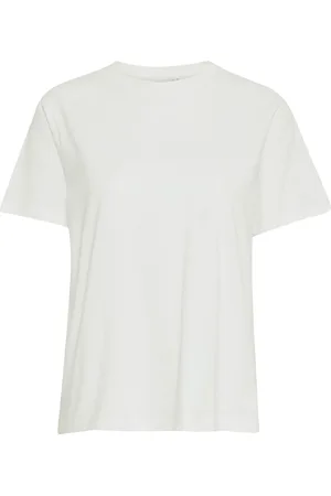 Ichi Ihpalmer Loose Ss Tops T-shirts & Tops Short-sleeved White