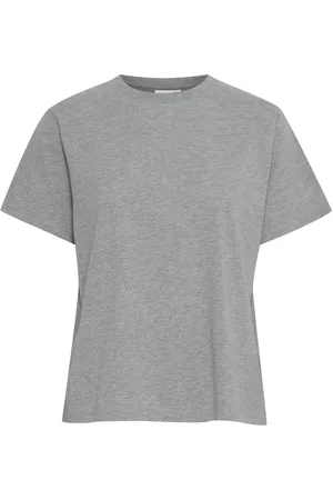 Ichi Ihpalmer Loose Ss Tops T-shirts & Tops Short-sleeved Grey