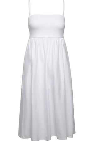 Gina Tricot Bandeau Midi Dress Polvipituinen Mekko White