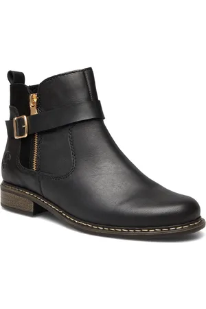 Rieker Z4959 Shoes Boots Ankle Boots Ankle Boots Flat Heel Black