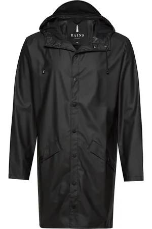 Rains Long Jacket W3 Outerwear Rainwear Rain Coats Black