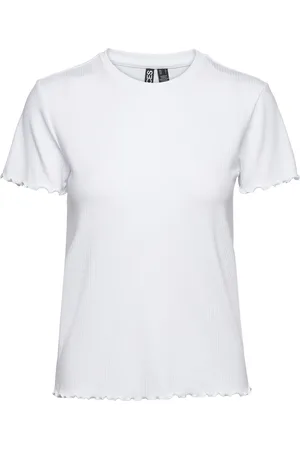 Pieces® Pcnicca Ss O-Neck Top Jrs Noos Tops T-shirts & Tops Short-sleeved White