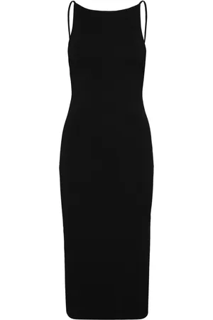 Gina Tricot Knitted Strap Dress Dresses Bodycon Dresses Black