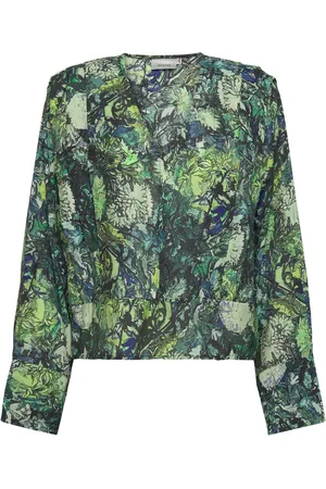 Gestuz Caminegz P Ls Blouse Tops Blouses Long-sleeved Green
