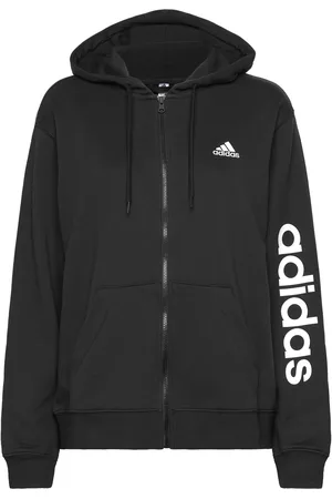 adidas W Lin Ft Fz Hd Sport Sweat-shirts & Hoodies Hoodies Black