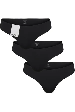 Pieces® Pcnamee Thong 3-Pack Noos Stringit Alusvaatteet Black