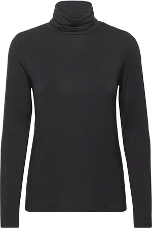 Culture Cupoppy Rollneck Tops Knitwear Turtleneck Black