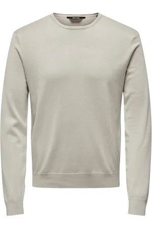 Only & Sons Onswyler Life Reg 14 Ls Crew Knit Noos Tops Knitwear Round Necks Beige