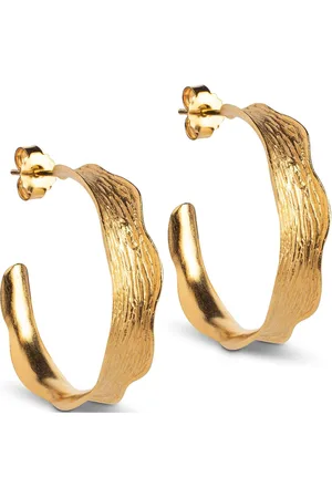 Enamel Ane Large Hoops Accessories Jewellery Earrings Hoops Gold