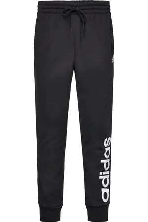 adidas Essentials French Terry Tapered Elasticated Cuff Logo Pants Sport Sweatpants Black