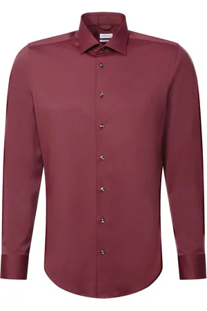 Seidensticker Light Kent Tops Shirts Business Burgundy