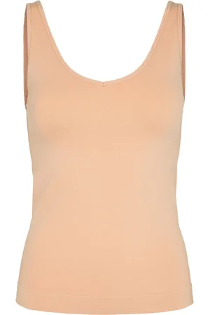 Numph Numarie Singlet - Noos Tops T-shirts & Tops Sleeveless Beige