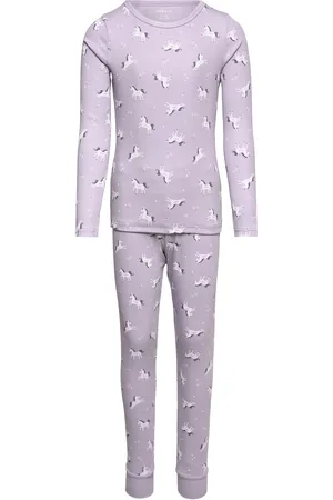 NAME IT Nmfnightset Lavender Unicorn Rib Noos Pyjamasetti Pyjama Purple
