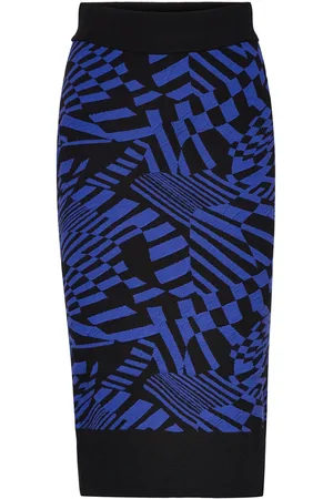 Y.A.S Storm Midi Knit Skirt Polvipituinen Hame Black