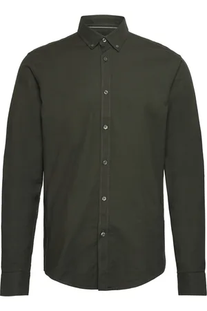 Solid Sdval Sh Tops Shirts Casual Green