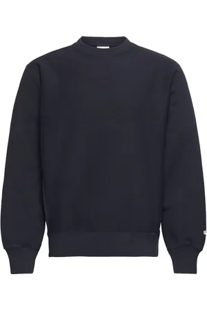 Nudie Jeans Hasse Crew Neck Greymelange Designers Sweat-shirts & Hoodies Sweat-shirts Navy