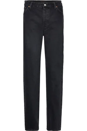 Nudie Jeans Lofty Lo Vintage Black Bottoms Jeans Straight-regular Black