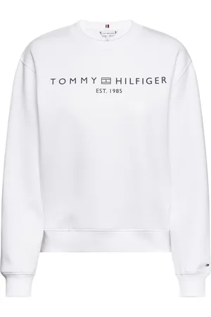 Tommy Hilfiger Mdrn Reg Corp Logo C-Nk Swtshrt Tops Sweat-shirts & Hoodies Sweat-shirts White
