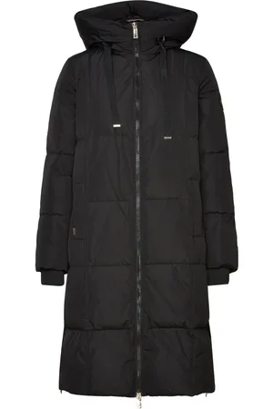 Mos Mosh Nova Square Down Coat Topattu Pitkä Takki Black
