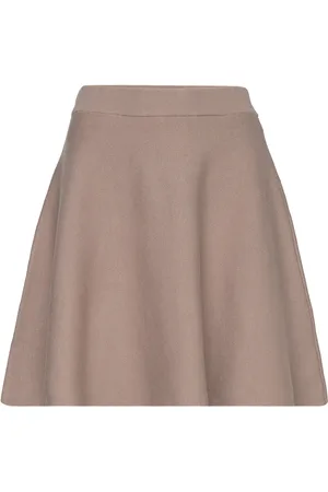 Y.A.S Fonny Hw Knit Skirt S. Noos Lyhyt Hame Beige
