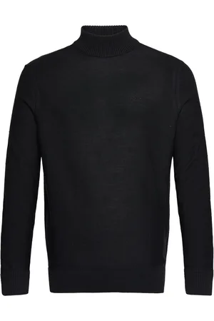 HUGO BOSS Avac_M Tops Knitwear Turtlenecks Black
