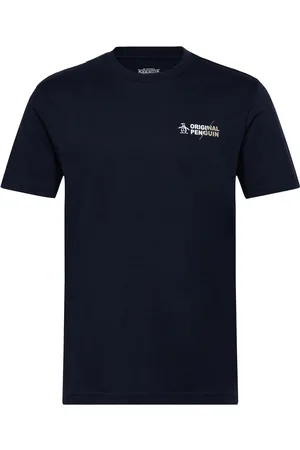 Original Penguin S/S Original Spliced Tops T-shirts Short-sleeved Black