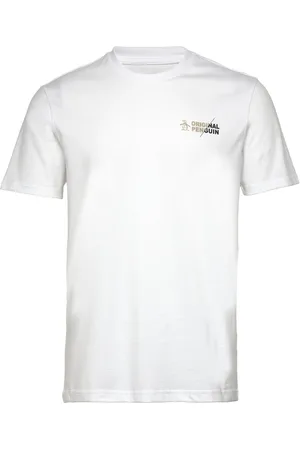 Original Penguin S/S Original Spliced Tops T-shirts Short-sleeved White