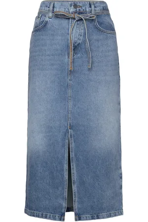 DAY Birger et Mikkelsen Ben - Blue Soft Denim Polvipituinen Hame Blue