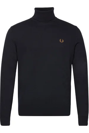 Fred Perry Roll Neck Jumper Tops Knitwear Turtlenecks Navy