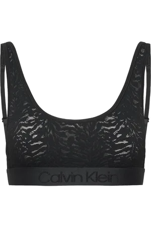 Calvin Klein Unlined Bralette Lingerie Bras & Tops Soft Bras Tank Top Bras Black