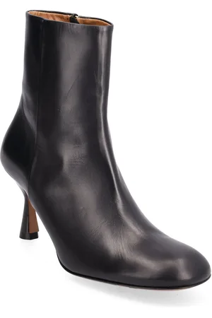 ATP Atelier Carisio Black Nappa Shoes Boots Ankle Boots Ankle Boots With Heel Black