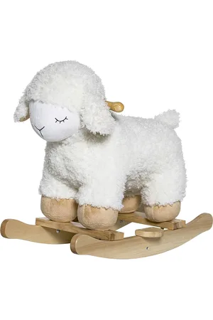 Bloomingville Laasrith Rocking Toy, Sheep Toys Rocking Toys White