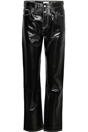 Eytys Orion Tar Black Bottoms Trousers Leather Leggings-Housut Black