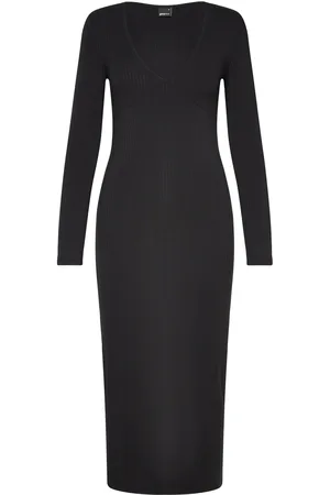 Gina Tricot Maxi Rib Dress Maksimekko Juhlamekko Black