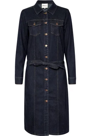 My Essential Wardrobe Laramw 115 Shirtdress Dresses Shirt Dresses Blue