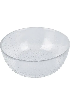 aida Raw Glass Beads - Skål Clear 1 Stk 14X6 Cm Home Tableware Bowls & Serving Dishes Serving Bowls Nude