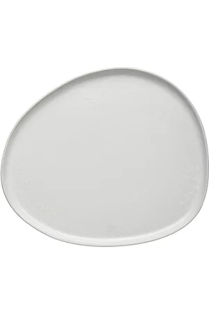 aida Raw Arctic White - Organic Middags Tallerken 1 Stk 29X25 Cm Home Tableware Serving Dishes Serving Platters White