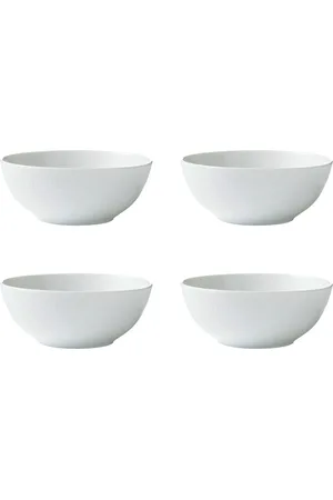 aida Relief - Skål Porcelæn White 4 Stk 14 Cm Gaveæske Home Tableware Bowls & Serving Dishes Serving Bowls White