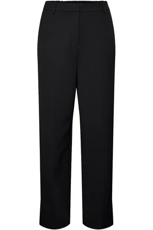 Y.A.S Likka Hw Wide Pants S. Noos Bottoms Trousers Wide Leg Black