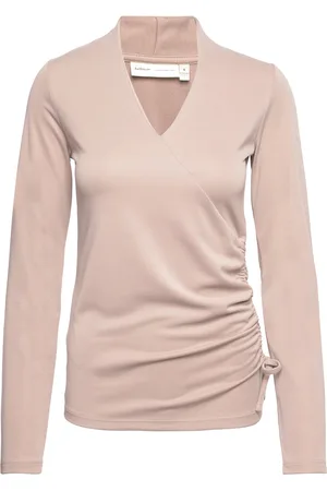 INWEAR Grayseniw Wrap Top Tops T-shirts & Tops Long-sleeved Beige