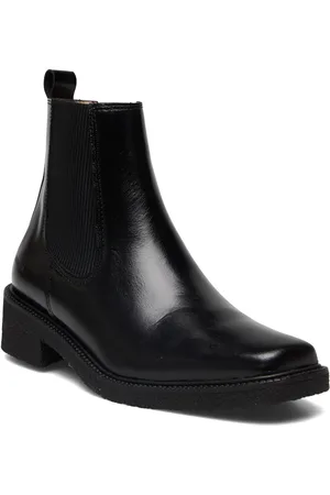 ANGULUS Booties - Block Heel - With Elas Shoes Boots Ankle Boots Ankle Boots With Heel Black